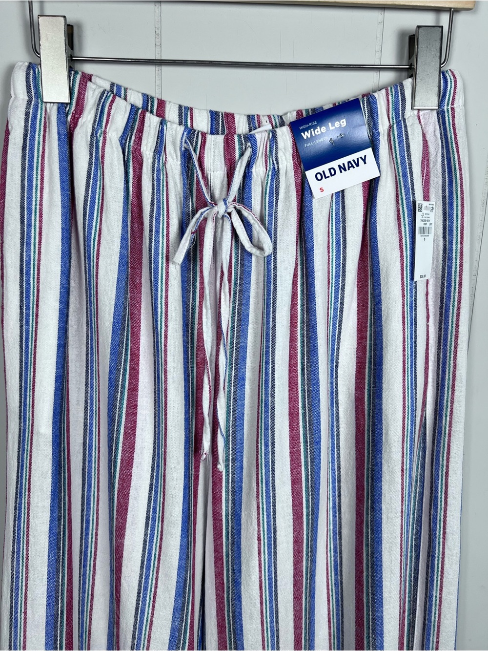 Old Navy Linen Blend NWT Pants Wide Leg Beach Coastal Breathable Size Small - Picture 3 of 14